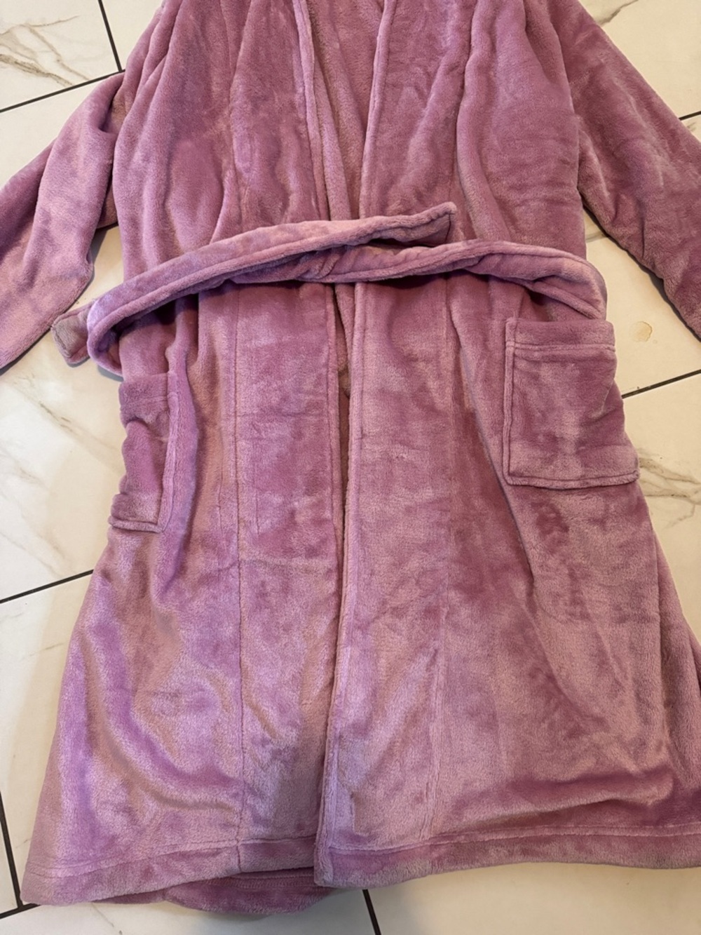 Plush Light Purple Lounge Robe - Picture 3 of 4